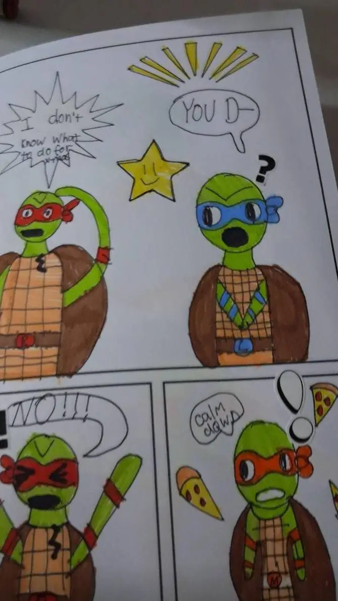 ai character: TMNT  background