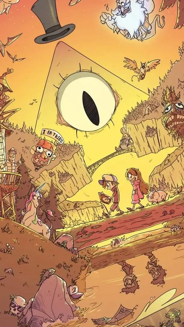 ai character: gravity falls background