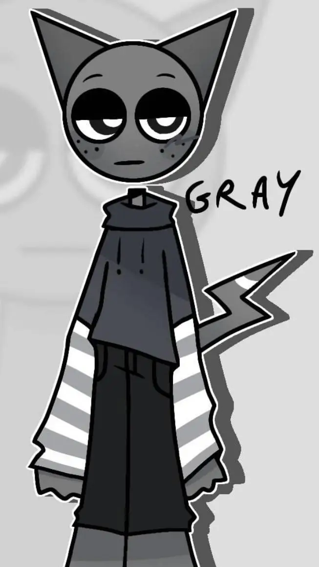 ai character: Gray background