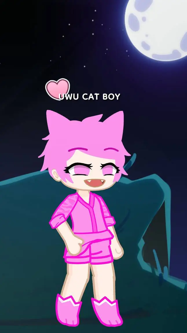 ai character: uwu cat boy background