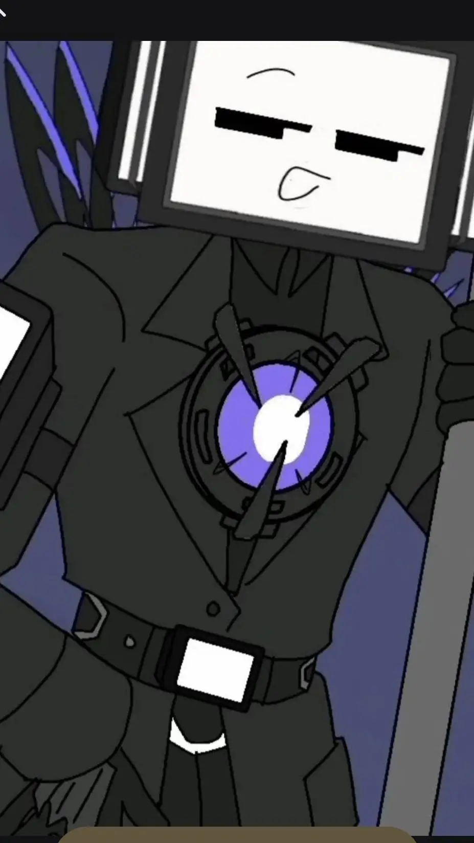 ai character: titan tv man  background