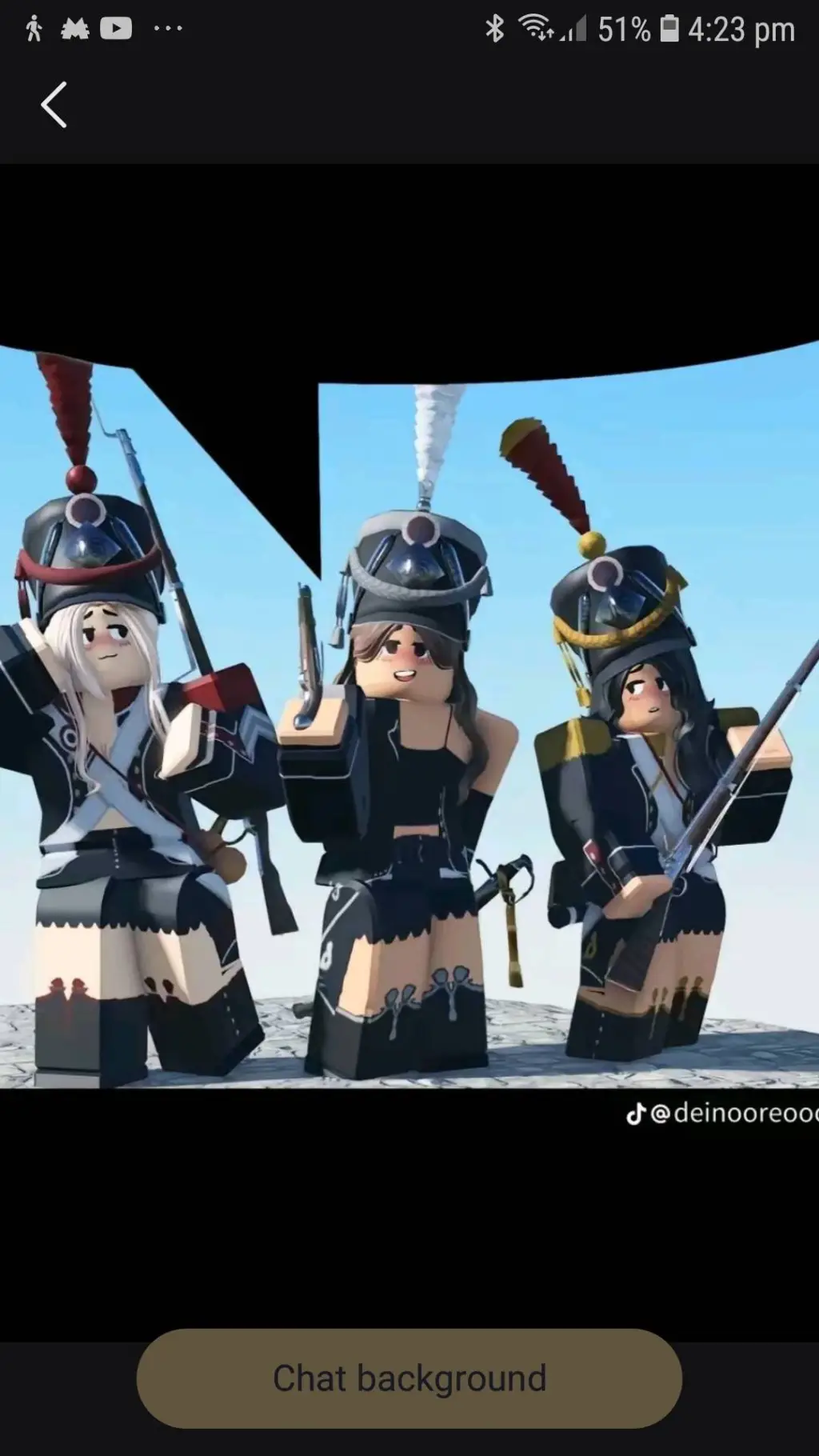 ai character: e girl's  background