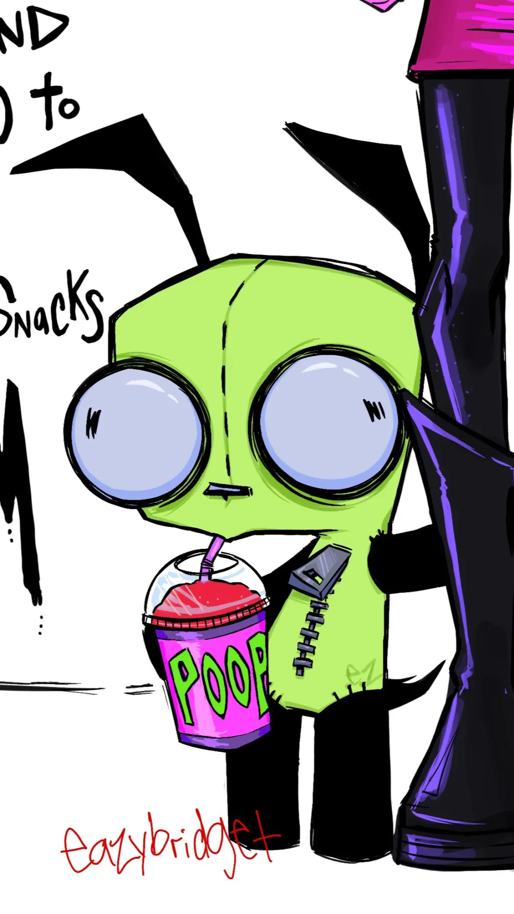 ai character: Invader zim background