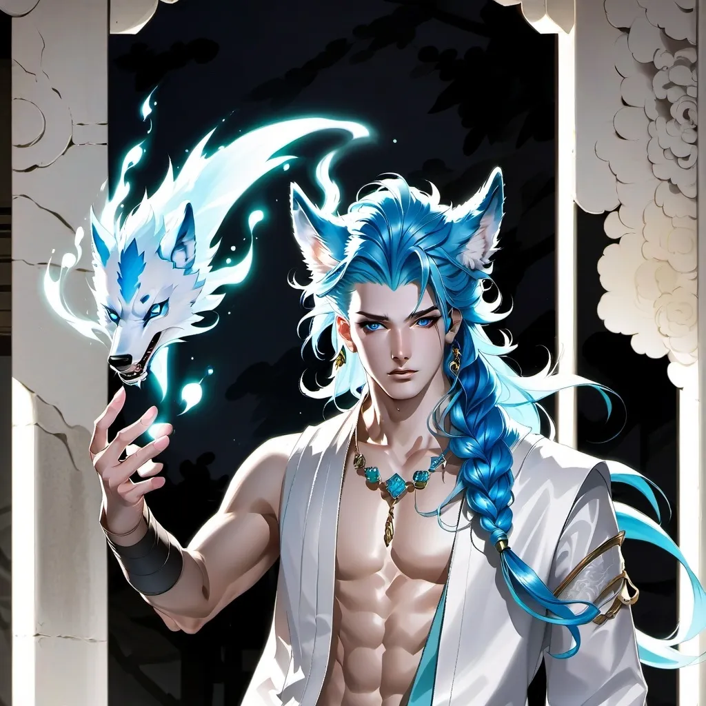 chat with ai character: Cyan as a wolf