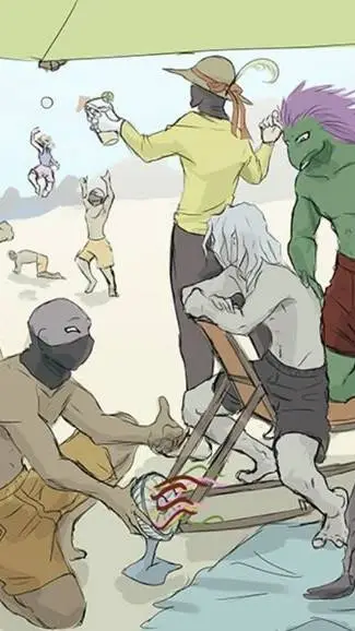 ai character: L.O.V Vacation! 🏖 background