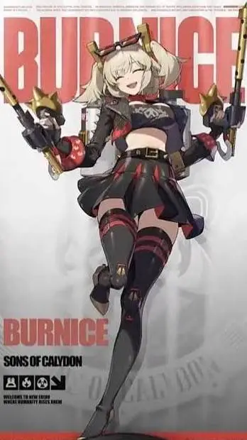 ai character: burnice white  background