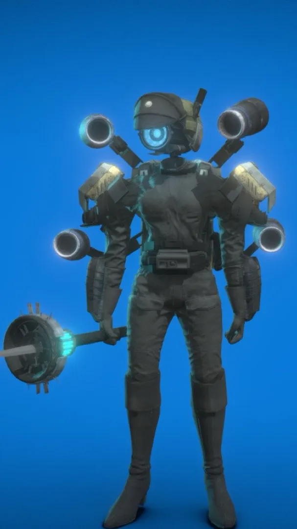 ai character: Camerawoman  background