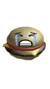 ai character: Sad burger background