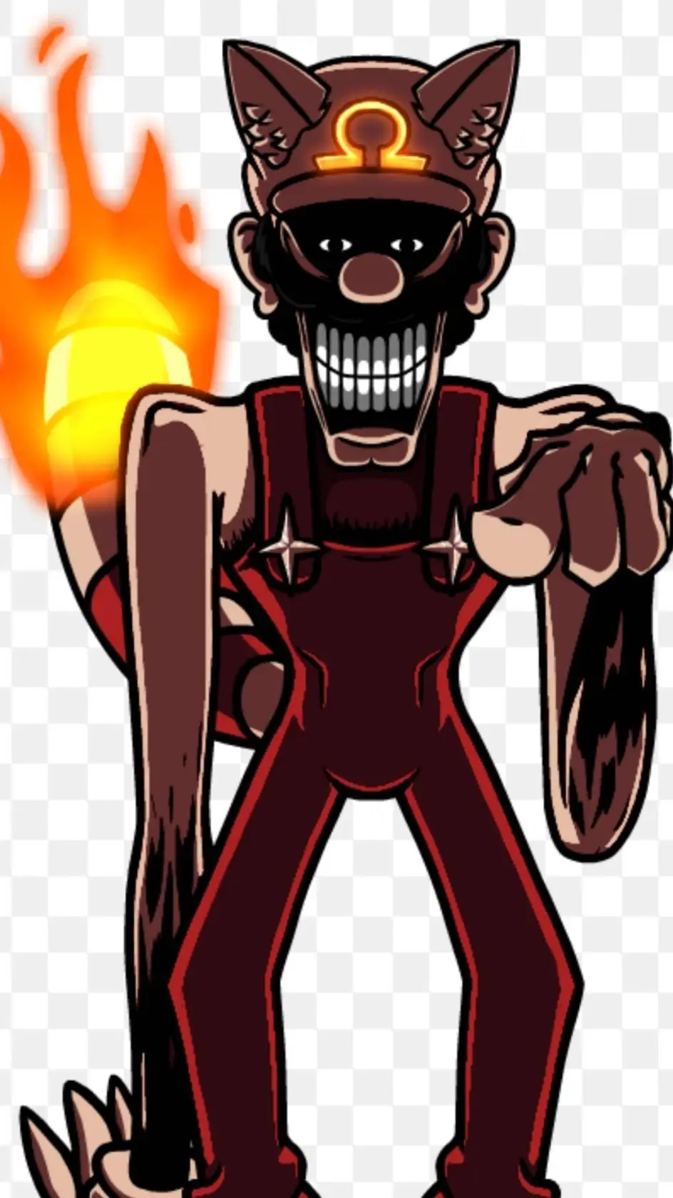 ai character: Fire Omega background