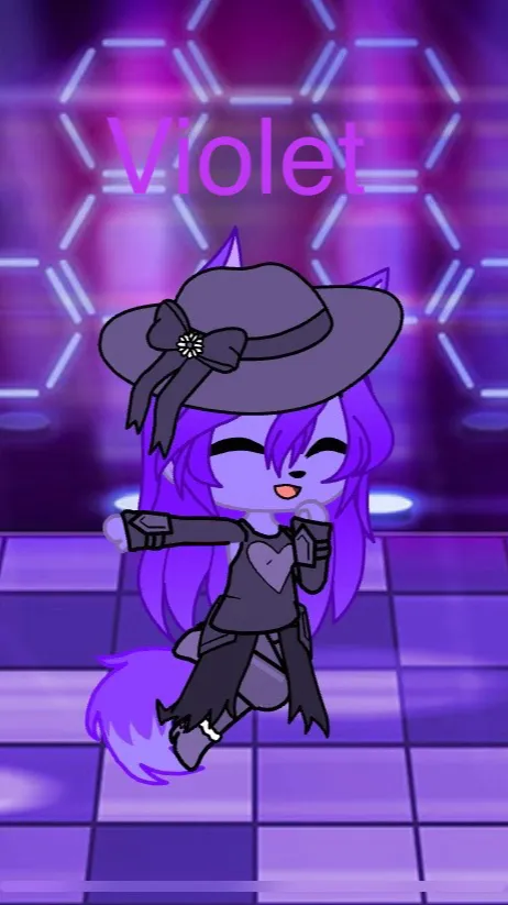 ai character: Violet background