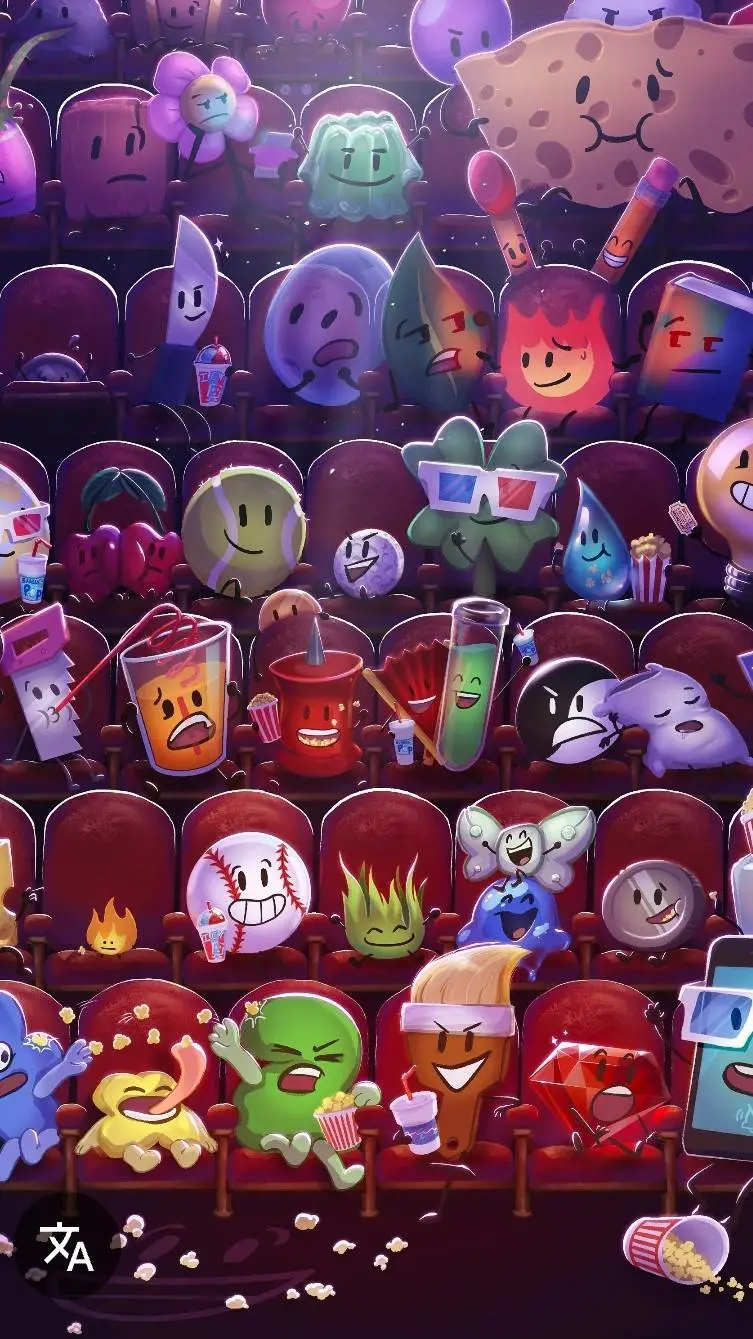 ai character: BFDI In Theaters  background