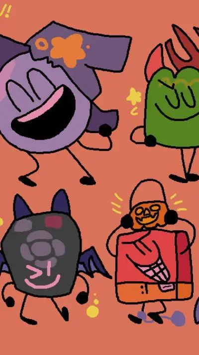 ai character: BFDI HALLOWEEN  background