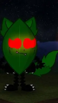 ai character: Werewolf Leafy background
