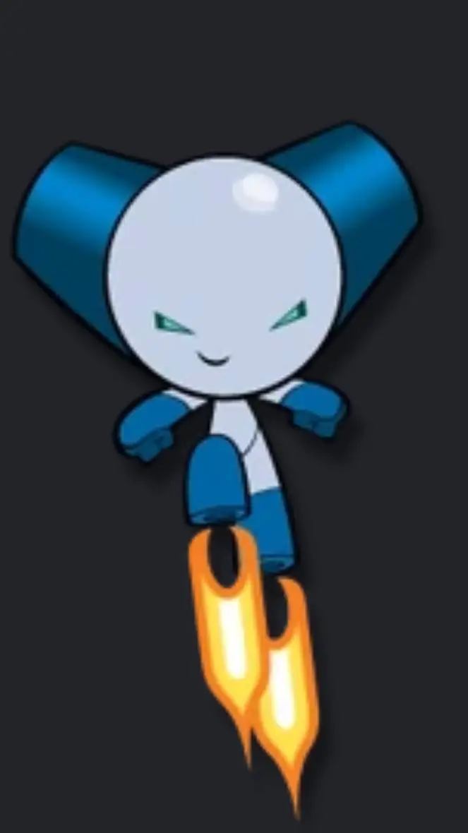 ai character: Robotboy comforts  background