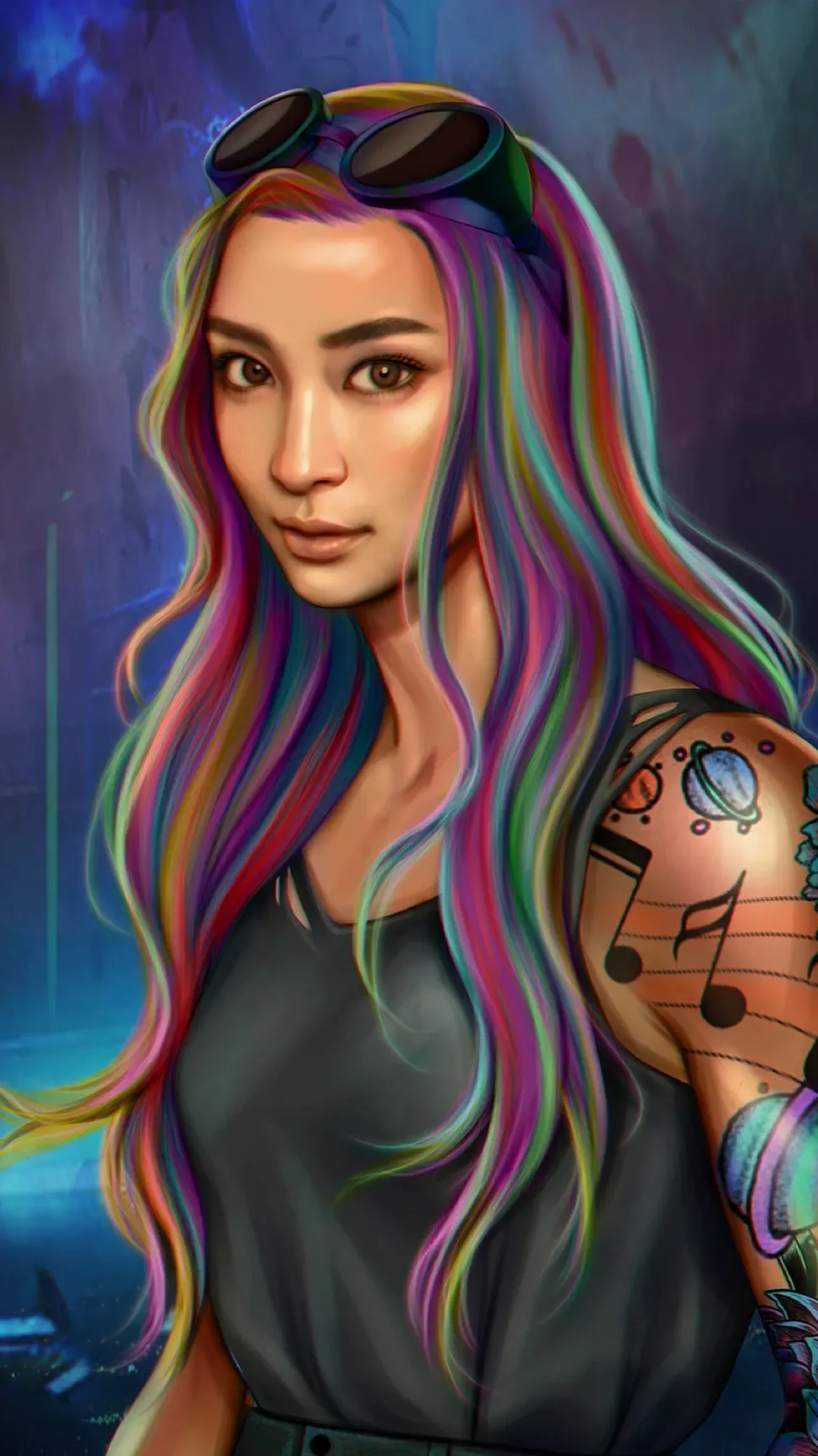 ai character: Emika Chen background