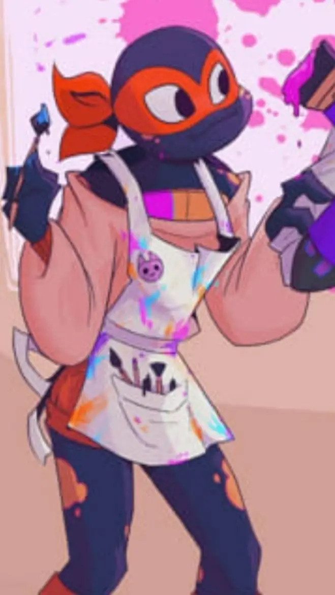 ai character: 🧡Rise Michelangelo background