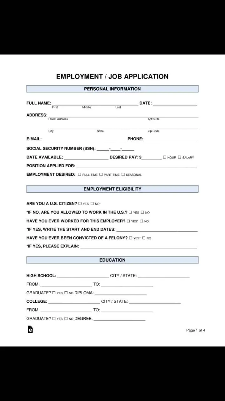 ai character: job application background