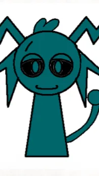 ai character: Clone dark cyan background