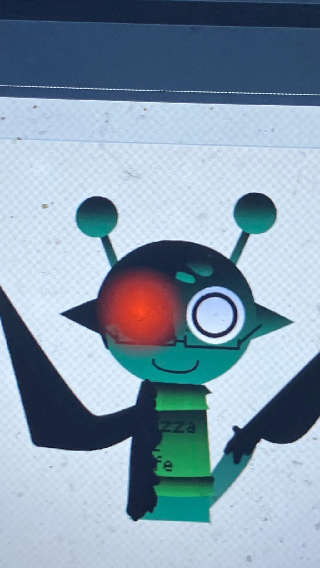 ai character: Forsaken dark cyan background