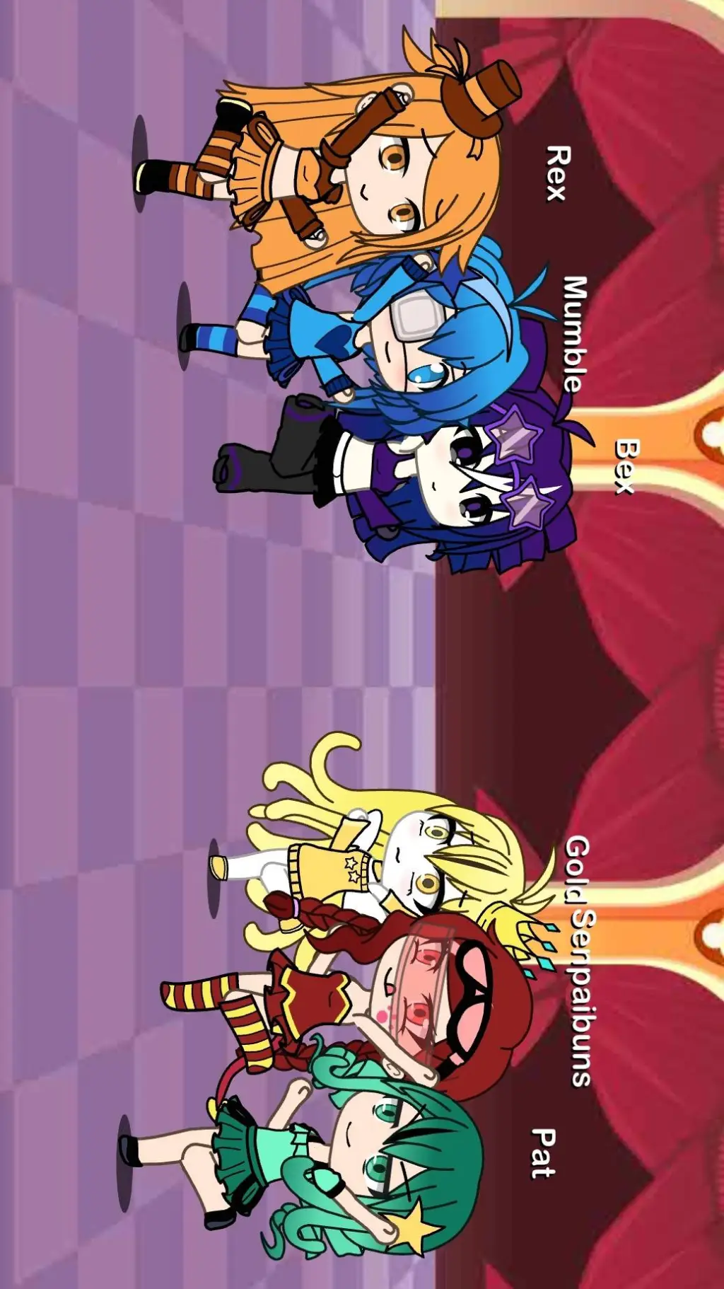 ai character: rainbow girls background