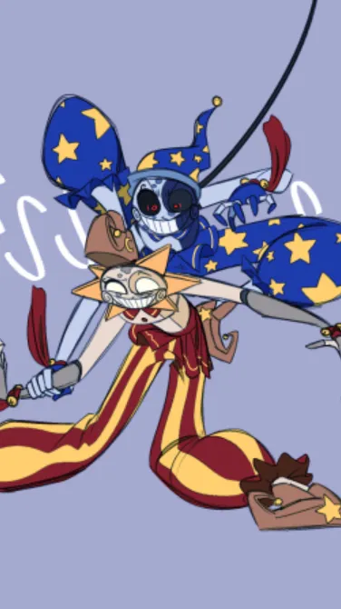 ai character: Sun x Moon background
