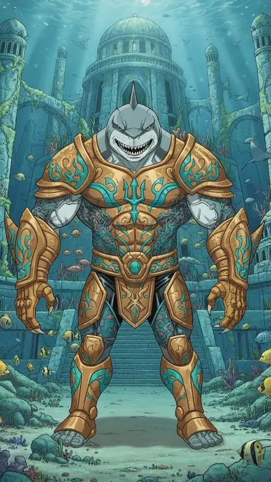 ai character: King Shark background
