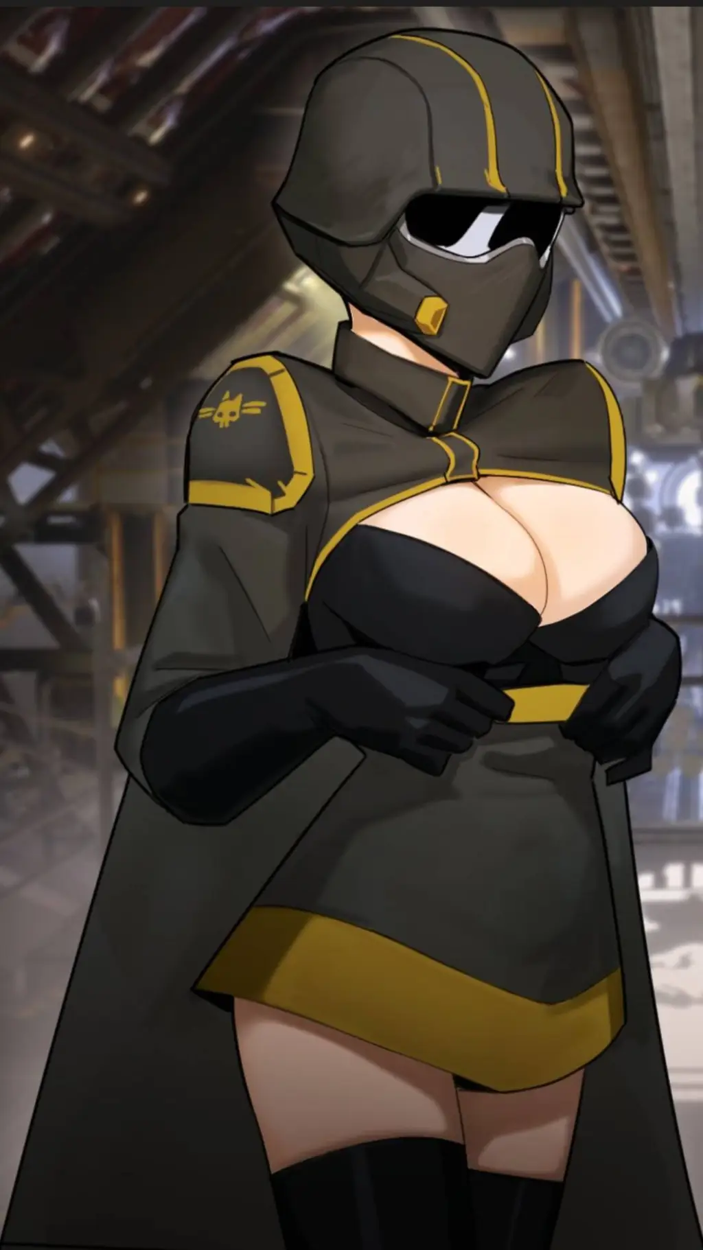 ai character: female hell diver background