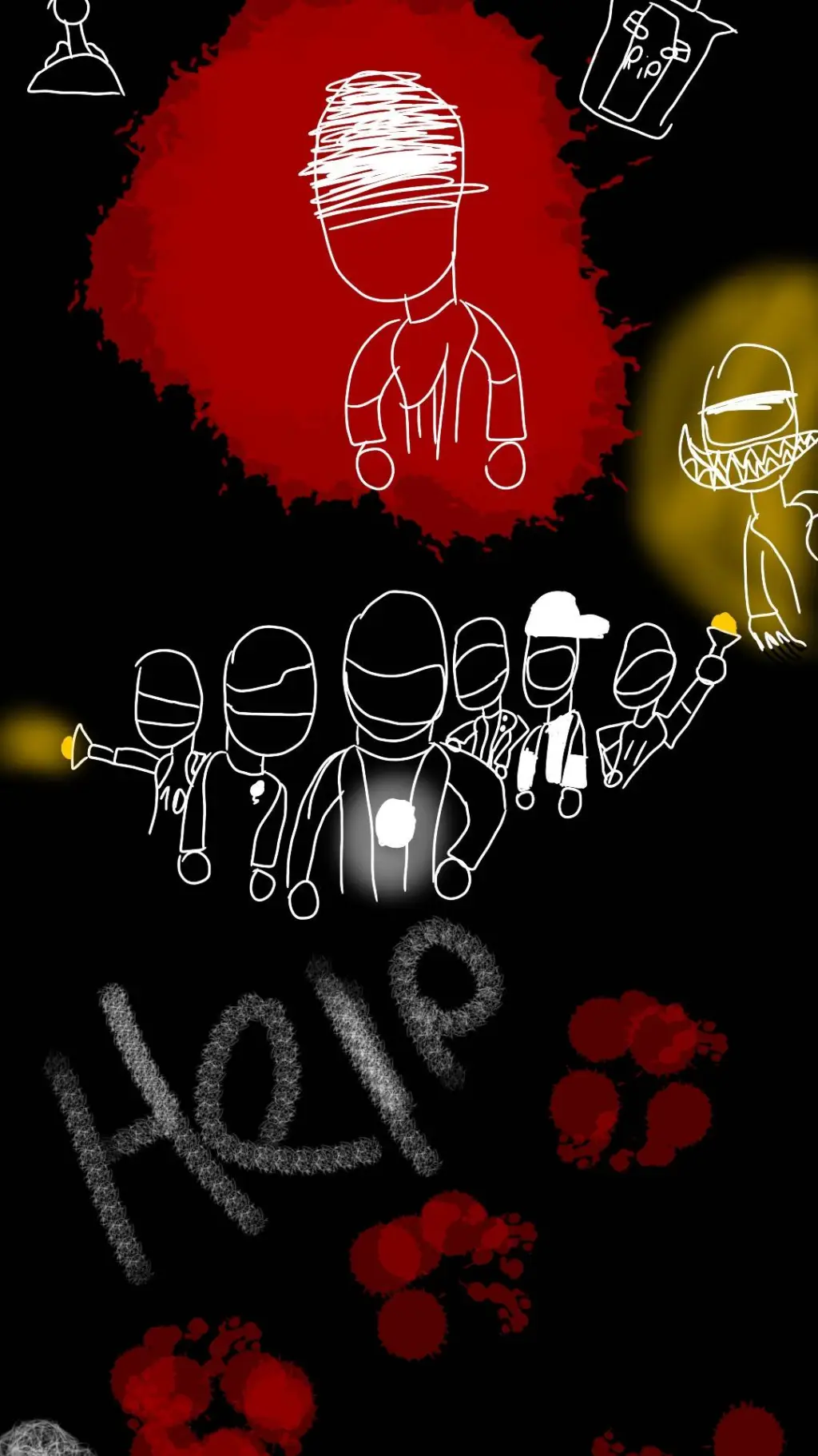 ai character: mask city terror background