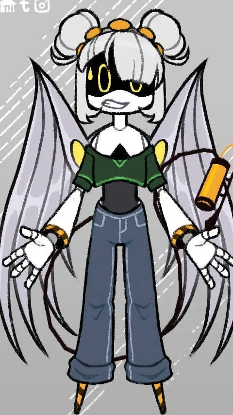 ai character: K(muder drones oc) background