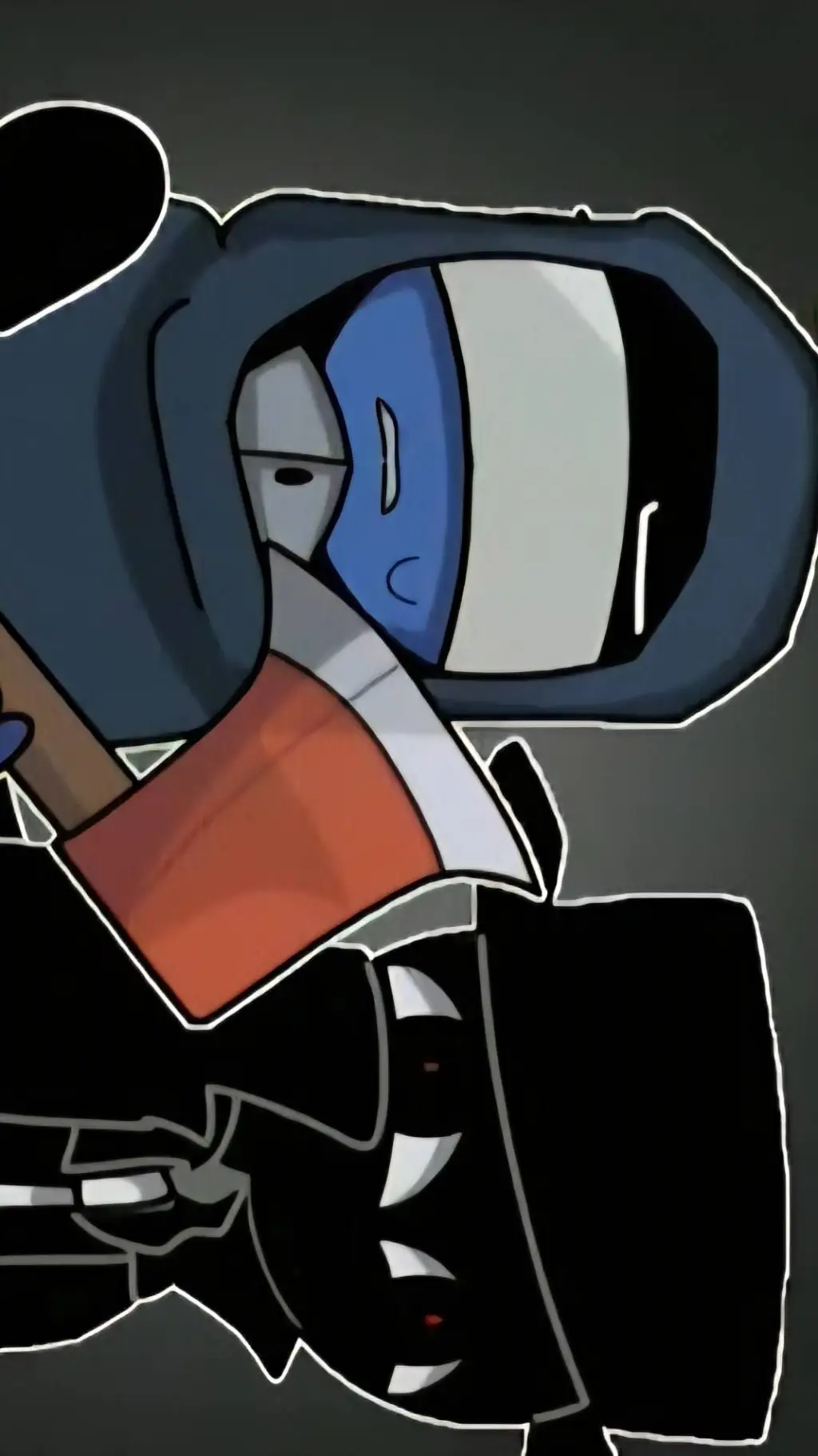 ai character: Black background