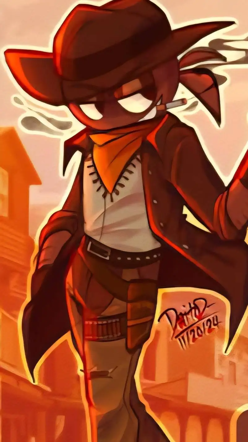 ai character: Copper background