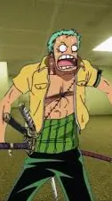 ai character: Zoro  background