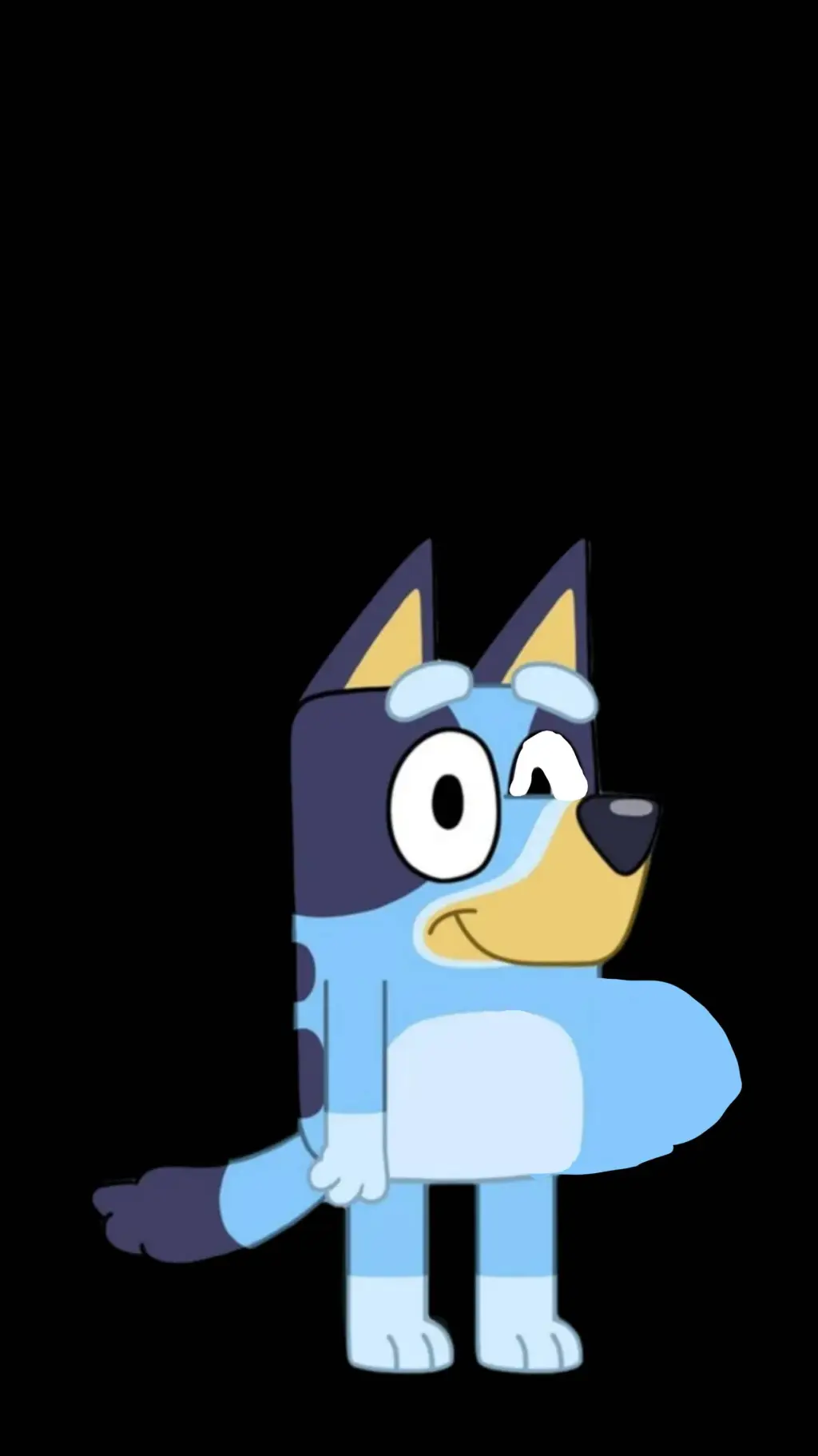 ai character: bluey eats bingo background