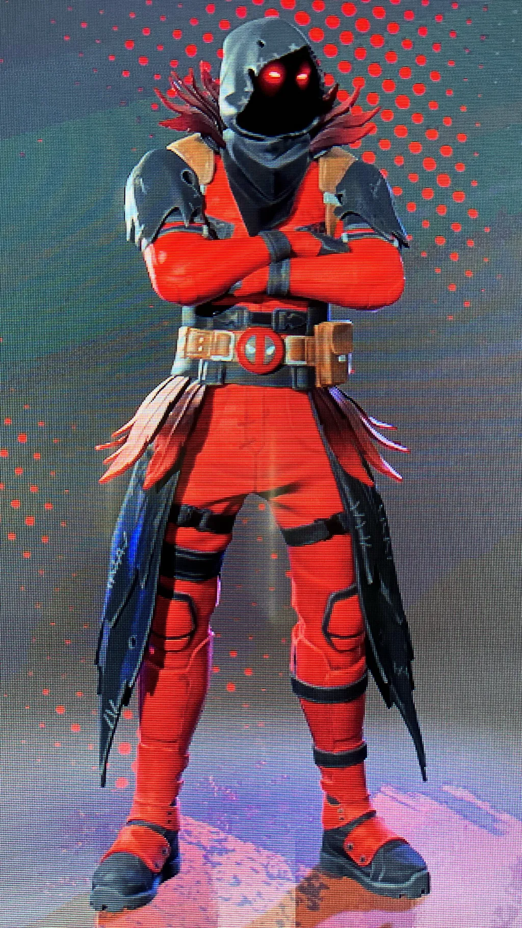 ai character: deapool raven guy background