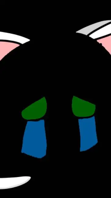 ai character: sad cat background