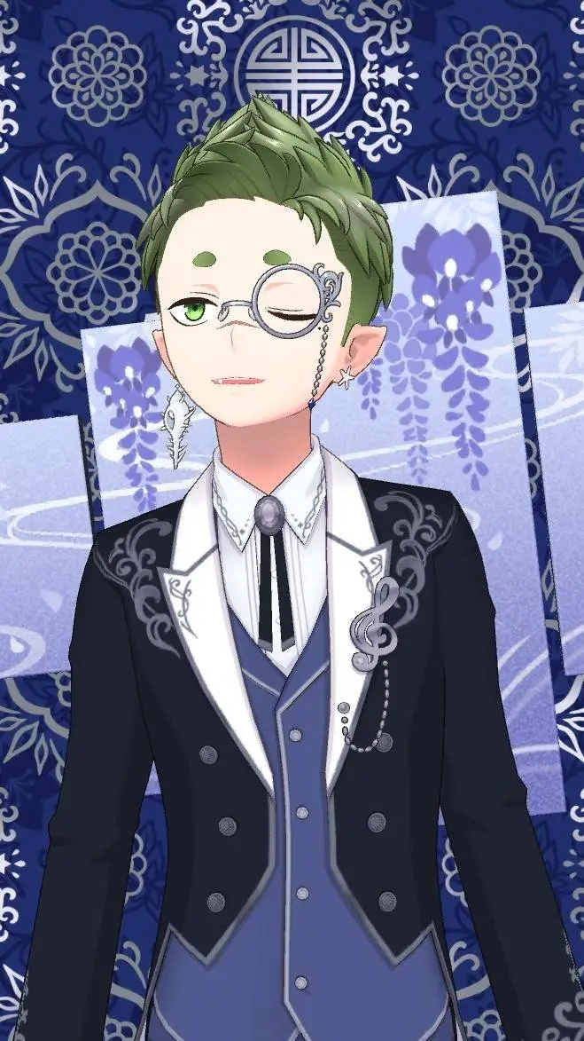 ai character: Jade Sparkle background