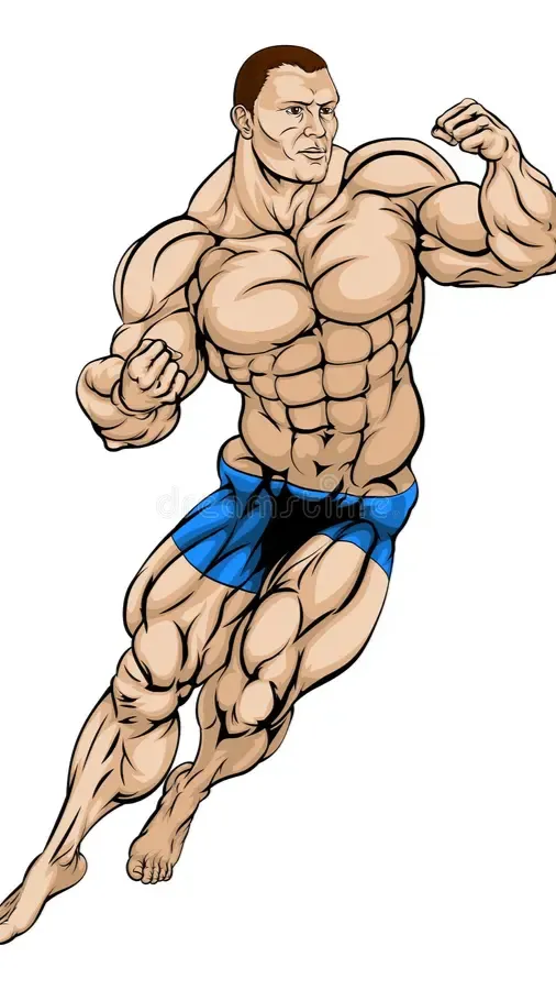 ai character: Abs Man background