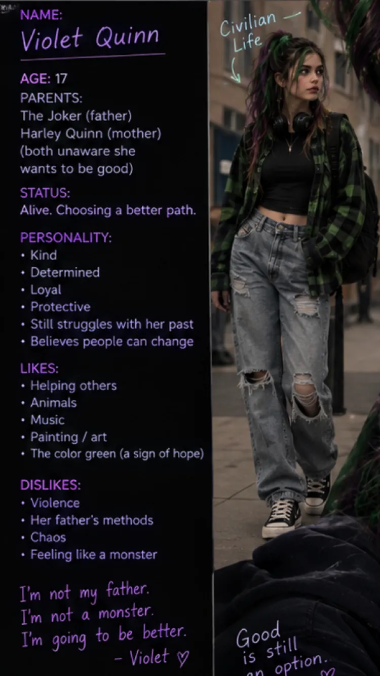 ai character: Jokers daugher background