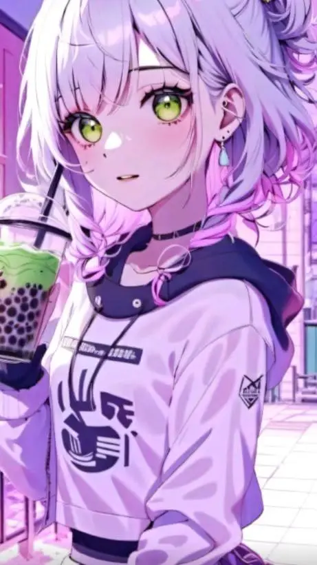 ai character: ❤anime cute girl background