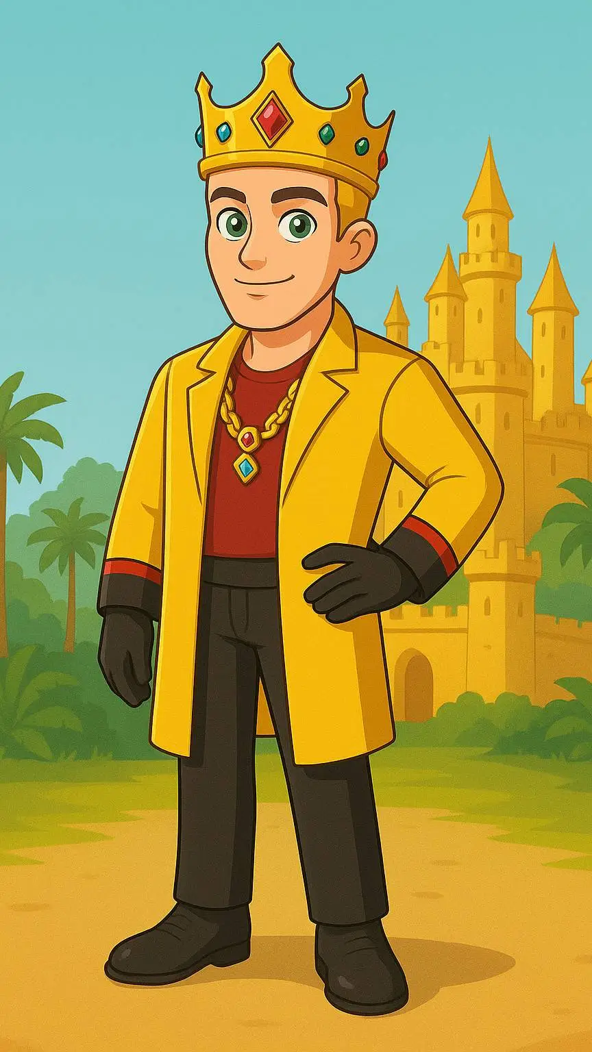 ai character: Rei Gold background