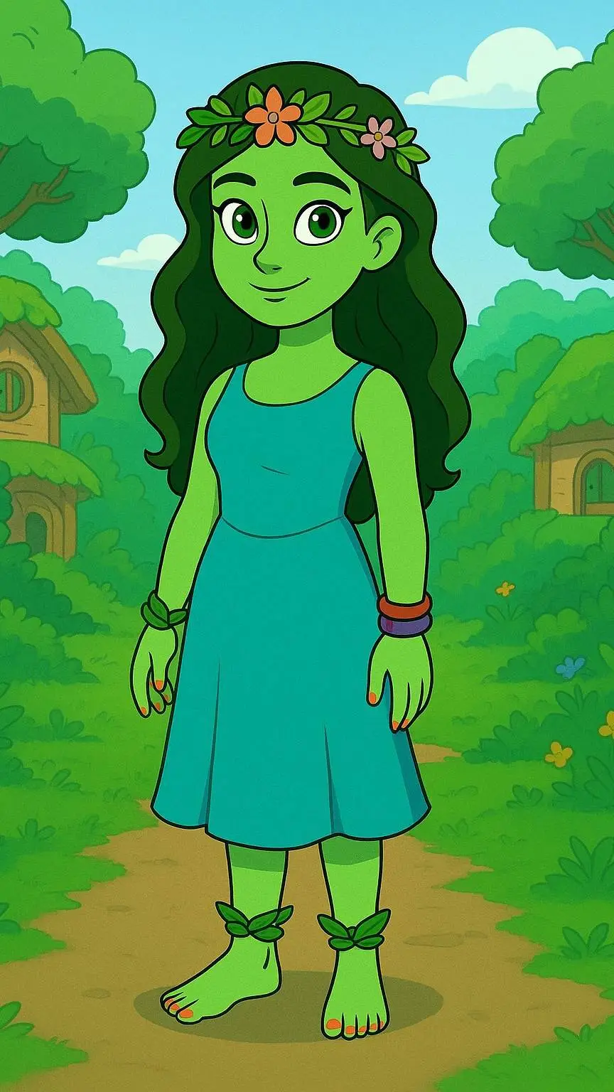 ai character: Lady Flora background