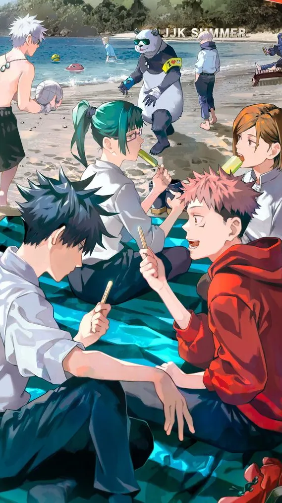 ai character: JJK Beach!🏝️ background