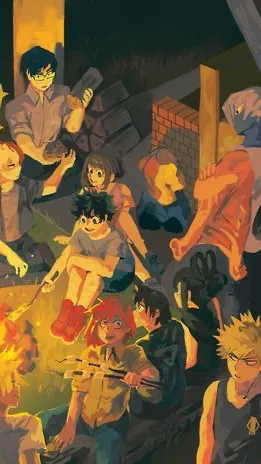 ai character: Mha camping 🏕️  background