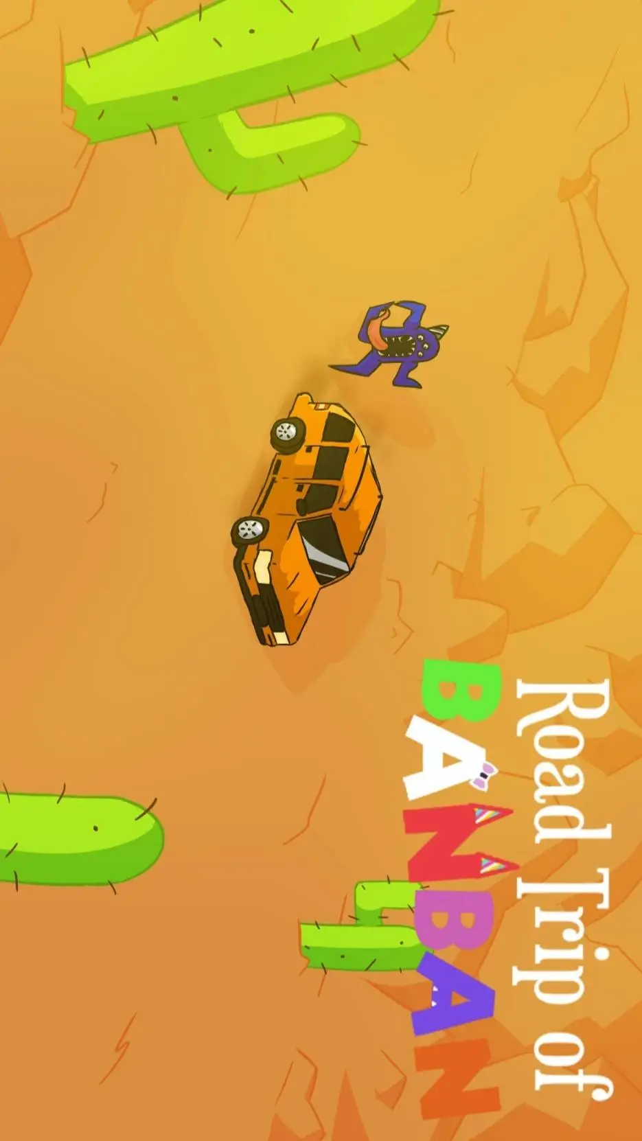 ai character: Banban Road trip  background