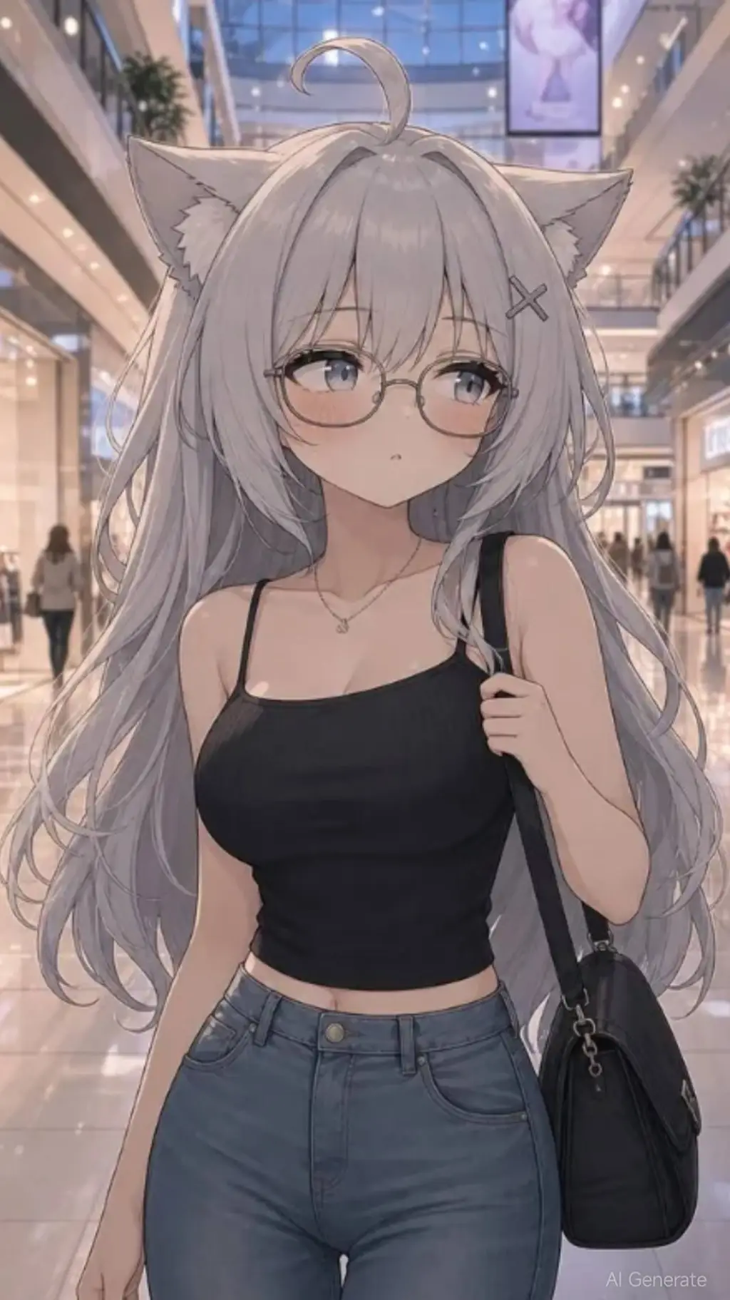 ai character: Snow background