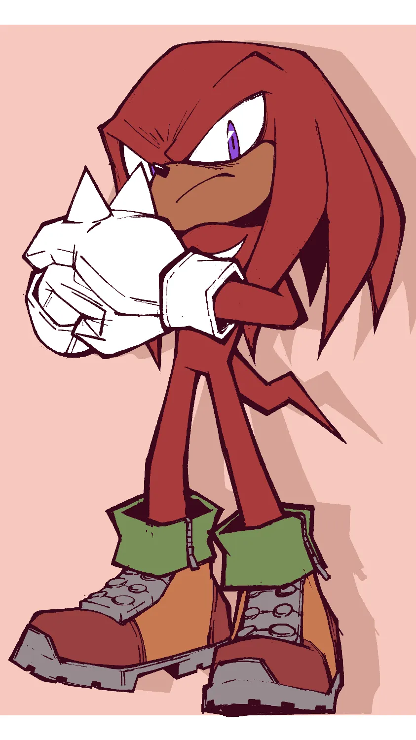 ai character: Knuckles T echidna background
