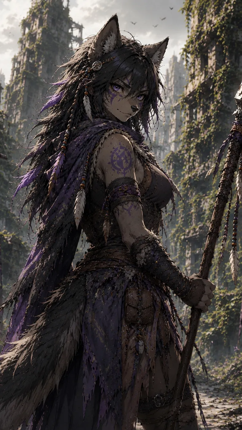ai character: Nyra Ashfang background