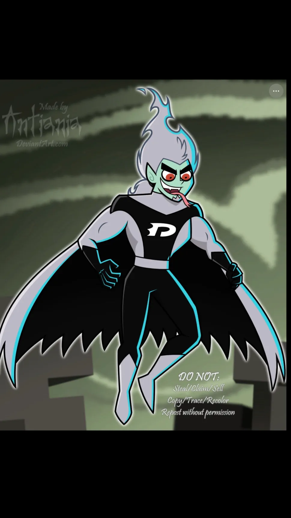 ai character: Dark Danny phantom background