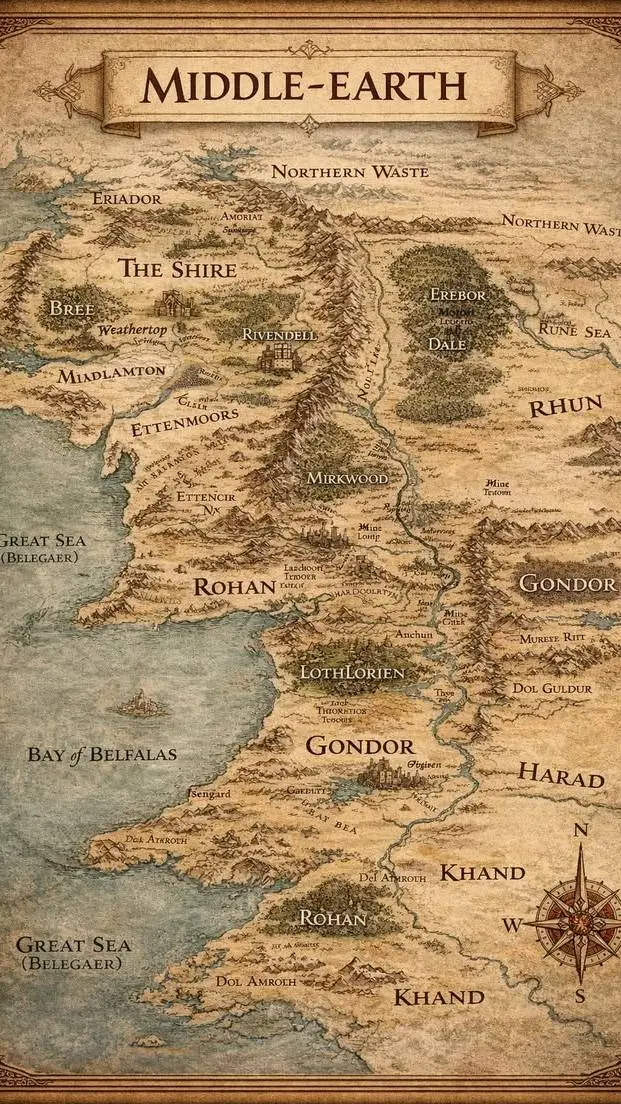 ai character: Middle Earth  background
