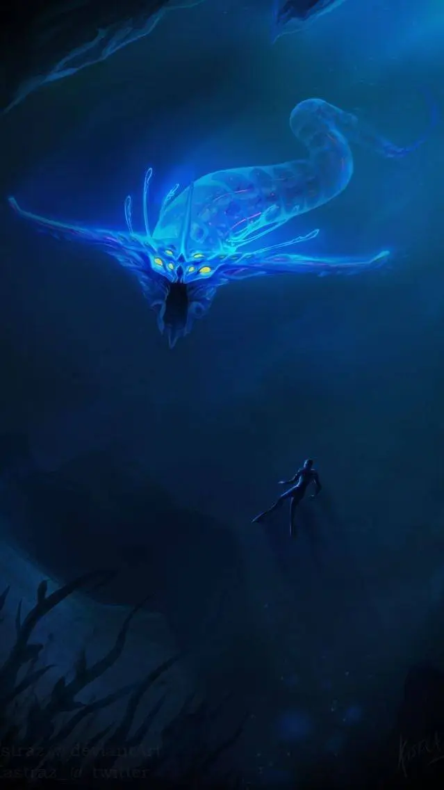 ai character: Ghost  Leviatã🩵🤍 background